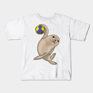 Seal Handball player Handball Kids T-Shirt